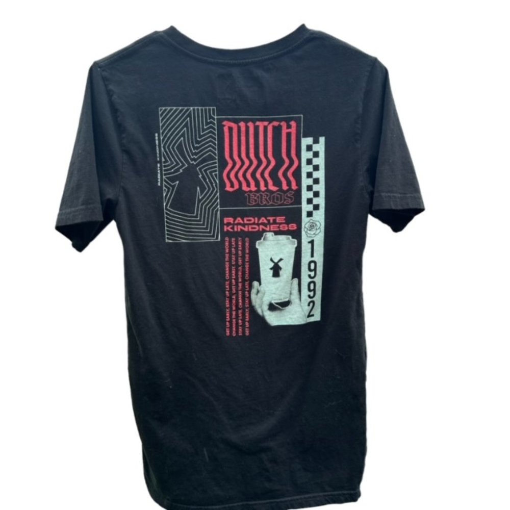 Dutch Bros Classic Black T-Shirt Rare Retro Vintage SMALL+ MEDIUM +LARGE+XL++XXL